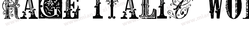 Rage Italic W01字体转换